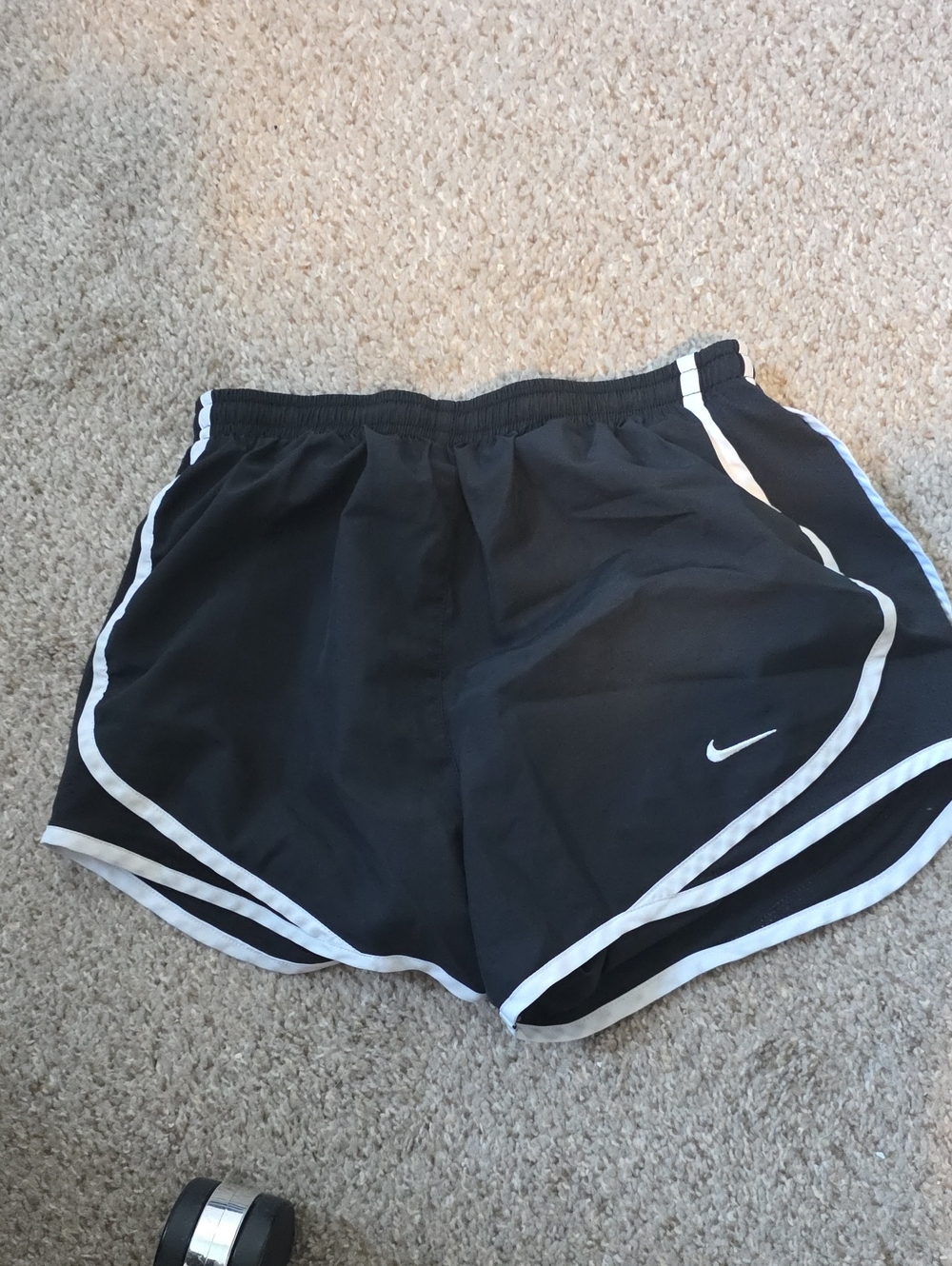 Nike Women’s Black Athletic Shorts with White Trim